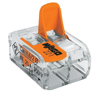 Clema slim Wago legatura doza flexibil 2x4mmp  221-412