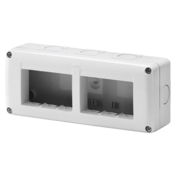 Doza aparat orizontala Gewiss System cu montaj aparent 6 module 2x3 IP40 GW27005