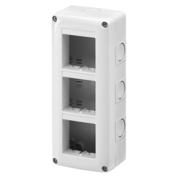 Doza aparat verticala Gewiss System cu montaj aparent 6 module 3x2 IP40 GW27022
