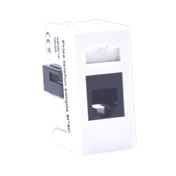 PRIZA MODULARA TELEF 6P4C      ALB 2004 STIL  (Incl.Taxa V.=0.06 lei)