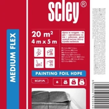 Folie de protectie vopsea HDPE 4X5m Mediu