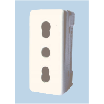 PRIZA MODULARA 2 PIN (ITALIAN)  ALB 2002 STIL  (Incl.Taxa V.=0.06 lei)