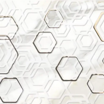 CALACATTA ORO  Medalion  400x250  alb-gold