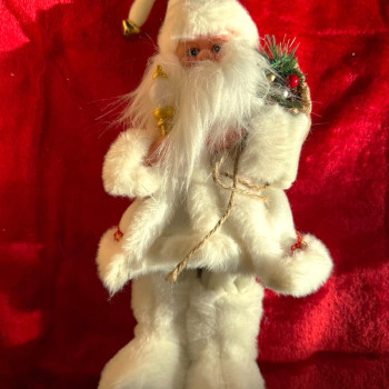 Mos Craciun cu felinar 30 cm