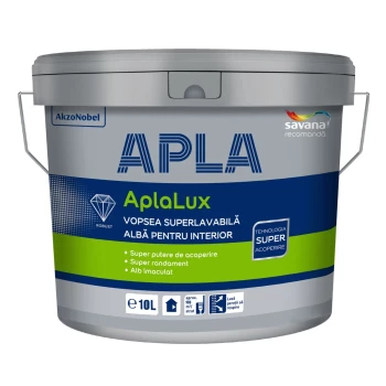 APLA LUX VOPSEA SUPERLAVABILA INTERIOR ALB 15L