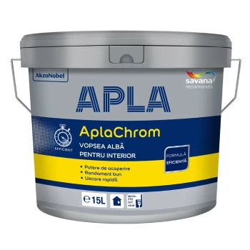 APLACHROM VOPSEA LAVABILA INTERIOR ALB 15L