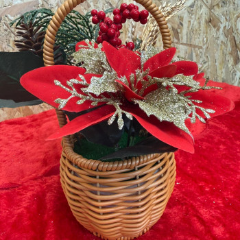 Flori arificiale ghiveci, textil+pvc SD00516