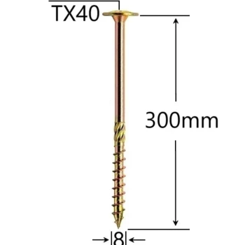 Surub Dulgherie Cap Plat 8x300