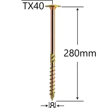 Surub Dulgherie Cap Plat 8x280