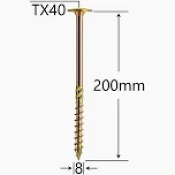 Surub Dulgherie Cap Plat 8x200