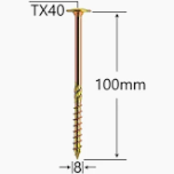 Surub Dulgherie Cap Plat 8x100
