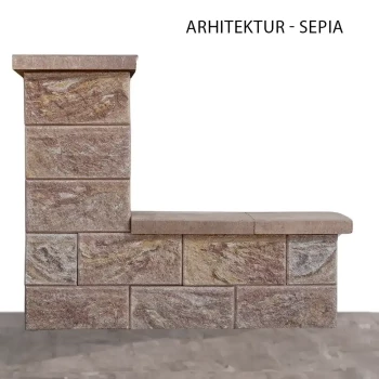 Element gard Arhitektur Sepia 40x20x20   60buc/pal