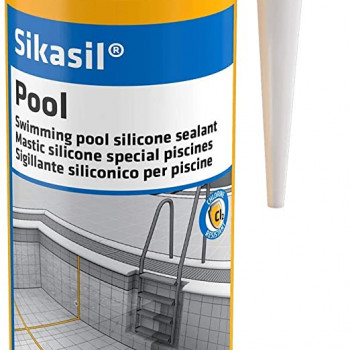 Silicon sanitar alb pentru piscine Sikasil Pool white  300ml