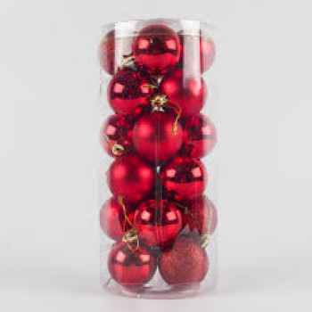 Globuri brad 3cm, 24 pcs, PVC SD00430