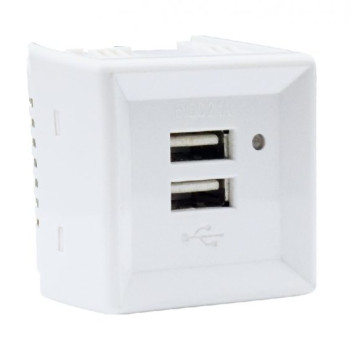 PRIZA MODULARA 2xUSB ALB STIL  (Incl.Taxa V.=0.06 lei)