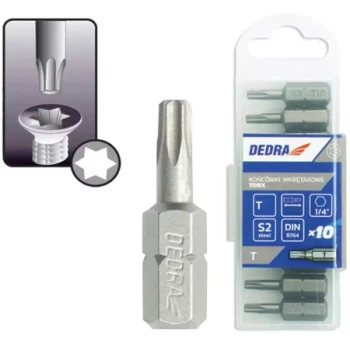 Capete de surubelnita Torx T30x25mm, 10buc cutie din plastic