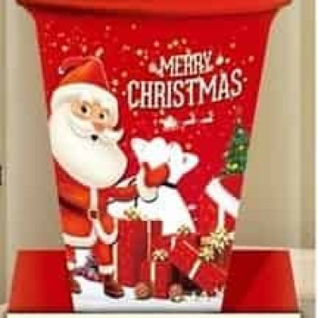 Pahar cu capac de Craciun, ceramica+silicon SD00297